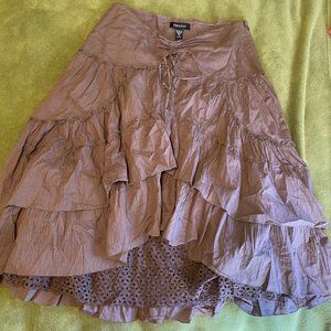 Brown Ruffled Skirt Size 6